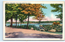 Thirty Acre Pond Field Park Brockton Massachusetts Vintage Postcard F32 picture