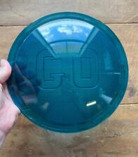 Vintage Macbeth Evans Green Traffic Signal Lens Glass “GO” 8 3/8” Excellent Cond picture