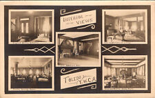 TOLEDO, OHIO - MULTI-VIEWS OF YWCA INTERIORS - OLD REAL PHOTO POSTCARD picture