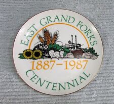 Vintage 1887-1987 East Grand Forks MN Centennial Plate Old Minnesota Souvenir picture