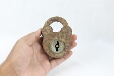 Antique Rusted Old Iron Padlock - No Keys, Jammed, Collectible Decorative Lock picture