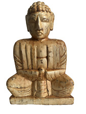 Vintage Handcarved  Wood Meditating Budda  Figurine picture