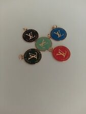 Lot of 5 ZIPPER PULL Gold  tone Enamel Large 25mm Lv picture