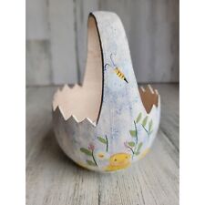 Vintage paper mache Easter basket chicks small home decor picture