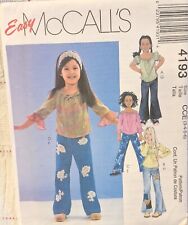 NIP McCalls Sewing Pattern 4193 Top Pants girls size 3-6 picture