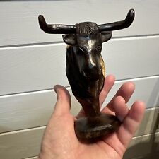 Wooden Craved Bull Head Statue  picture