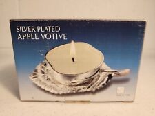 Godinger Silver Plate Apple Leaf Votive Candle picture