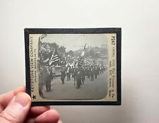 Civil War veterans parade Boston MA glass slide picture