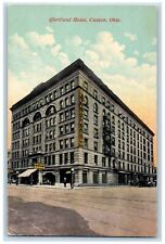 Canton Ohio Postcard Courtland Hotel Building Roadside View 1910 Antique Vintage picture