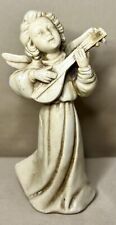 Vintage Ceramic Angel - Cherub Musical Figurine Plays Instrument picture