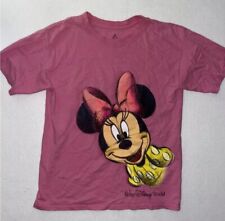Vintage Walt Disney World Minnie Mouse Shirt XL Front Back Graphic Pink RARE Y2K picture