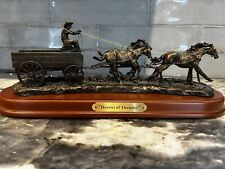 “Hooves Of Thunder” Running Horses & Wagon Limit Ed Statue Montana Silversmiths picture