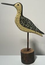 Hand Carved Hand Painted Wooden Sand Piper Shore Bird Nautical Beach Decor picture