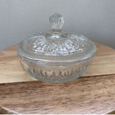 Vintage Avon Clear Etched Glass Candy Dish picture