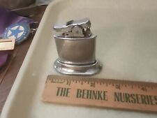 Vintage CMC NY JAPAN Leather Covered Small Table Top Snap Type Cigarette Lighter picture