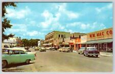 1950's SEBRING FLORIDA RIDGEWOOD AVENUE WW MAC CO STORES CLASSIC CARS POSTCARD picture