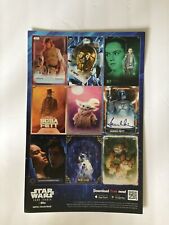 Topps Card Trader Star Wars 11'' x 17'' 9 Card Blue Poster picture