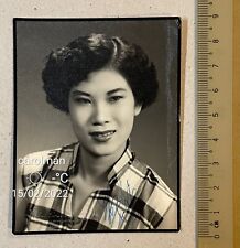 1954 overseas Chinese pretty lady portrait photo Ming Sun Studio Singapore picture