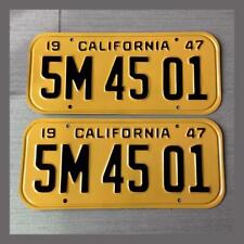 1947 CALIFORNIA Passenger Car License Plates Pair Restored DMV Clear YOM picture