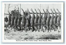 c1940s  Hunting Scene Near Antler Lodge Grand Rapids Minnesota Unposted Postcard picture