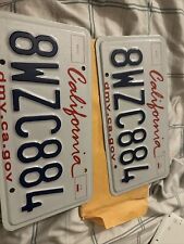 Vintage California Matching Metal License Plates picture