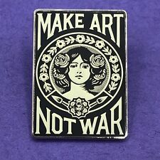 Shephard Fairey Pin Badge Make Art Not War picture