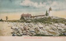 Burnt Island Light House in Southport Maine Undivided Back Vintage Post Card picture