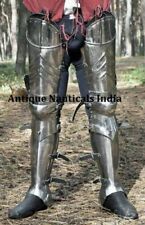 SCA advanced leg armor complete Gothic fluted UPPER leg knees and greaves picture