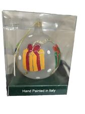 VIETRI Hand Painted Italy Glass Christmas Ornament | New In Box | picture