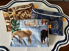 Breyer Stablemate Sized Pony Pouches For Model Horses Lot Of 3 picture