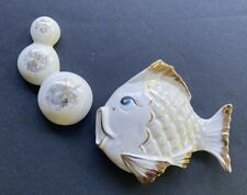 VTG McClurg Japan Ceramic Fish & Bubbles Wall Plaques. Single Fish & Bubbles picture