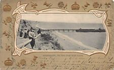 The Pier From West Cliffs, Bournemouth, England, 1904 Embossed Postcard, Used picture