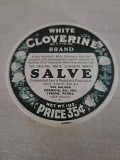 Vintage White Cloverine Brand Salve ~ 35 Cent ~ 1 oz Tin picture