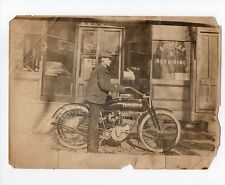 FLANDERS 4 MOTORCYCLE vintage photo 1911 Rome NY nice picture