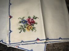 GORGEOUS SET OF 11 EMBROIDERED DINNER NAPKINS~NEVER USED~ESTATE ITEM~16x16” picture