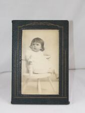 Vtg 1920's or 1930's Toddler Little Girl Child's Photo Black & White Sepia  picture