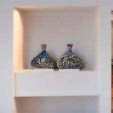 Pair of Vintage GRM 1986-1987 Way of life Native Decanter Pottery Art picture