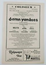 1957 Damn Yankees Coliseum Belita Bill Kerr Betty Paul Ivor Emmanuel M Villiers picture