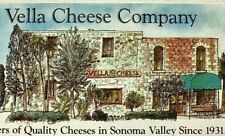 Vintage 1970s Vella Cheese Company Sonoma Valley Print High Moisture Bear Flag picture