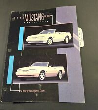 1993  Ford Mustang LX 5.0 Feature Car  sales Dealer  Page ORIGINAL literature picture