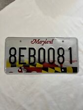 LICENSE PLATE    MARYLAND  CHECKERED FLAG  8EB0081 picture