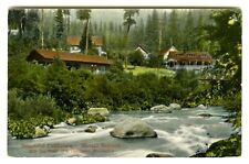 c.1910 SHASTA SPRINGS CA RESORT RIVER,CLUBHOUSE,LODGE&SURROUNDS~ANTIQUE POSTCARD picture