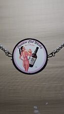 RARE CANADIAN CLUB WHISKEY PORCELAIN PINUP GIRL BREWERY GAS OIL PUMP GARAGE SIGN picture