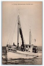 c1940 Typical Provincetown Fishing Boat Clara M. Sail Vintage Antique Postcard picture
