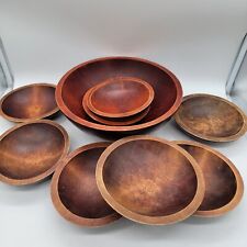 Vintage Baribocraft Canada Wood Bowl Set Of 9 Bowls Estate Find picture