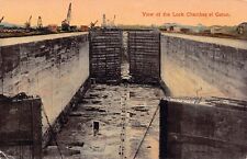 Panama Canal Zone Gatun Locks Construction Colon Province Vtg Postcard C1 picture