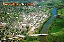 Corvallis, OR Oregon  CITY~BRIDGES~WILLAMETTE RIVER  Benton County  4X6 Postcard picture