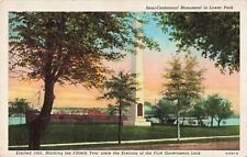 Semi-Centennial Monument in Lower Park - Michigan MI - Postcard picture