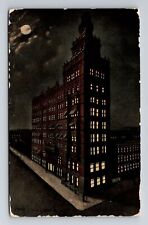 Toledo OH-Ohio, Nasby Building At Night, Vintage c1910 Postcard picture