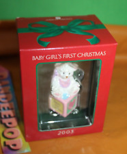 American Greetings Baby Girl's First Christmas 2003 Ornament AXOR-001J picture